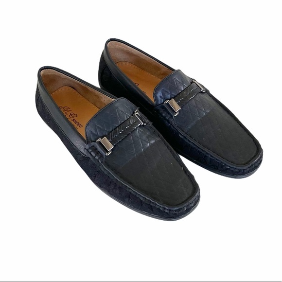 MG Shoes Black Driving Slip-On Men’s Loafers Size 7.5 - Picture 2 of 16